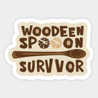 wooden spoon survivor Sticker